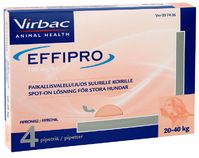 EFFIPRO SUURILLE KOIRILLE 100 mg/ml vet paikallisvaleluliuos (20-40 kg)4x2,68 ml