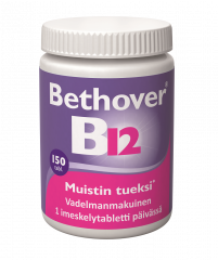 Bethover B12 1 mg Vadelma 150 TABL