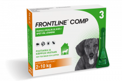 FRONTLINE COMP 67/60,3 mg vet paikallisvaleluliuos (koirille)3x0,67 ml
