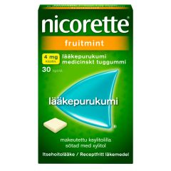 NICORETTE FRUITMINT 4 mg lääkepurukumi 30 fol