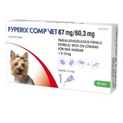 FYPERIX COMP VET 67/60,3 mg paikallisvaleluliuos (pienille koirille)0,67 ml